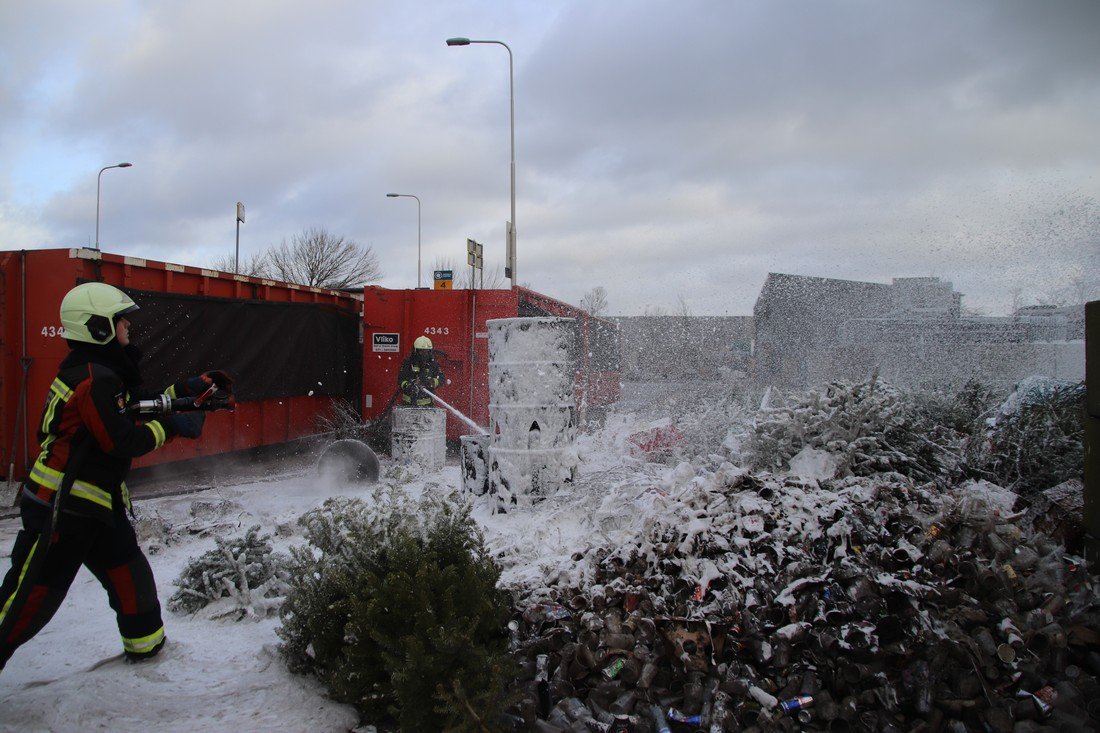 Brand op gemeentewerf Katwijk